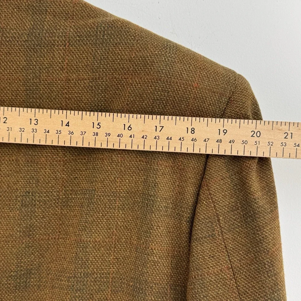 Brioni Sport Coat Blazer Men's 44R Brown Olive Donegal Tweed Escorial Wool Italy